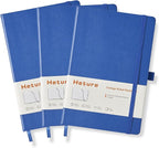 Heture Hardcover Notebooks, A5 Lined Journals Notebook for Writing 160 Pages, 8.2 x 5.5 inch, Classic Ruled Notebooks for College/Work/Travel(Blue 1 Pack)