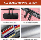 ROLOWAY Fireproof Document Bag (14.5 x 11.5 inch), 6400℉ Fireproof Money Bag with Zipper for Cash, Fire Safe Money Pouch with Lock (Pink)