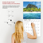 2026 Wall Calendar,Calendar 2026, November 2025 - December 2026, Wall Calendar Tropical Islands, 12" x 24" Opened,Full Page Months Thick & Sturdy Paper for Gift Perfect Calendar Organizing & Planning