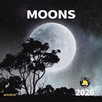 2026 Wall Calendar,Calendar 2026, November 2025 - December 2026, Wall Calendar Moon, 12" x 24" Opened,Full Page Months Thick & Sturdy Paper for Calendar Organizing & Planning