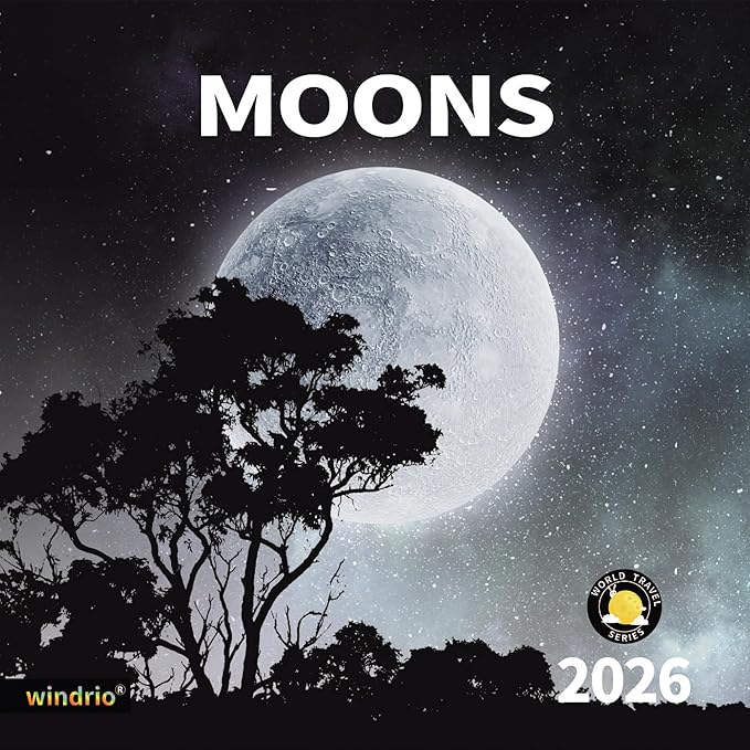 2026 Wall Calendar,Calendar 2026, November 2025 - December 2026, Wall Calendar Moon, 12" x 24" Opened,Full Page Months Thick & Sturdy Paper for Calendar Organizing & Planning