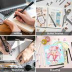 Ohuhu Colored Fineliner Drawing Pens: 18 Packs Fineliners 11 Colored Pens & 7 Assorted Point Sizes Black Micro Pen Waterproof for Drawing Sketching Anime Manga Artists Beginners - Hana Highway