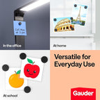 GAUDER Magnets for Whiteboard, Fridge & Bulletin Board - Strong Round Magnetic Discs - Black Magnets for Crafts (62 Pieces - 0.7" x 0.2")