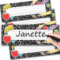 Hadley Designs Desk Name Tags For Classroom -25 Student Name Plates For Classroom Kindergarten, Preschool, 1st, 2nd & 3rd Grade, 9x3 Teacher Nameplates For Student Desks & Cubbies, Apple Nametags
