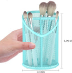 Delifox 2 Pack Pen Holder Mesh Round Pencil (Blue)
