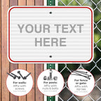Custom Sign, Personalized Metal Signs, Customize for Office, Business, Workplace, Home, Airbnb, Delivery Red Signs, 12x18 Inches, 3M EGP Reflective .063 Aluminum, Fade Resistant, Made in USA