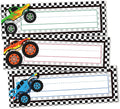 30 Name Tags for Classroom Cubbies, 3x9 in Trucks Name Plates for Desks, Classroom Must Haves for Teachers Elementary - A09