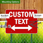 Custom Arrow,Custom Directional Sign, Two way Arrow,36x48 Inches, Rust Free DiBound, Fade Resistant, Made in USA by My Sign Center