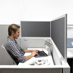 OBEX Acoustical Cubicle Privacy Screen Extender Desk Panel & Office Divider, Add Separation & Block Noise, 18" x 72", Graphite