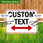 Custom Arrow,Custom Directional Sign, Two Way Arrow,18x24 Inches, 55 mil thick HDPE (high density polyethylene) Made in USA by My Sign Center