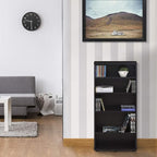 FURINNO Jaya 4-Tier Multimedia Storage Tower, Espresso