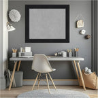 Amanti Art Black Framed Magnetic Board 25x29 Medium Vision Board for use with Magnets, 100% Metal Sheet to Display Items as Office Decor or for Home Organization in mudroom, Kitchen or Kids Room