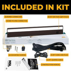 LED Under Cabinet Lighting Hardwired - 3CCT 24 Inch Bronze Finish - Undercabinet Lights for Kitchen - Linkable Undercounter Dimmable Plug in Light or Hard Wired - Under Counter Fixture Direct Wire
