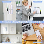 Thboxes 4 Pack Magnetic Note Pad for Fridge with Pen Holder, Totally 200 Sheets Magnetic To Do List, Grocery List, Shopping List, Memo Pads for Refrigerator（Dark Color）