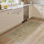 GENIMO Runner Rug 2x5 Non Slip Machine Washable Hallway Runner Rug, Low Pile Lightweight Rugs for Entryway, Hallway, Kitchen and Corridor, Tan Brown