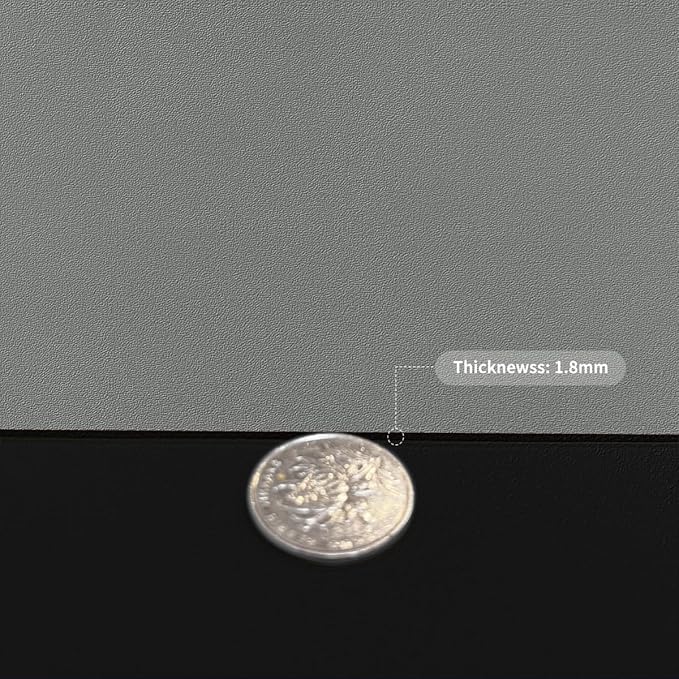 Zinkooat Leather Table Cover,1.8mm Thick,36x72 Inch Table Protector,Table Protector for Dining Room Table,Dining Room Table Protector Pad.(Black+Gray,36x72)