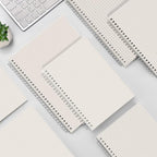 AHGXG Dotted Journal Spiral Notebook (2-Pack), Bullet Dot Grid Journal Large B5 with Transparent Hardcover, Wirebound Notebook 100GSM Dotted Paper, for Bullet Journaling, 7.3"X 10"