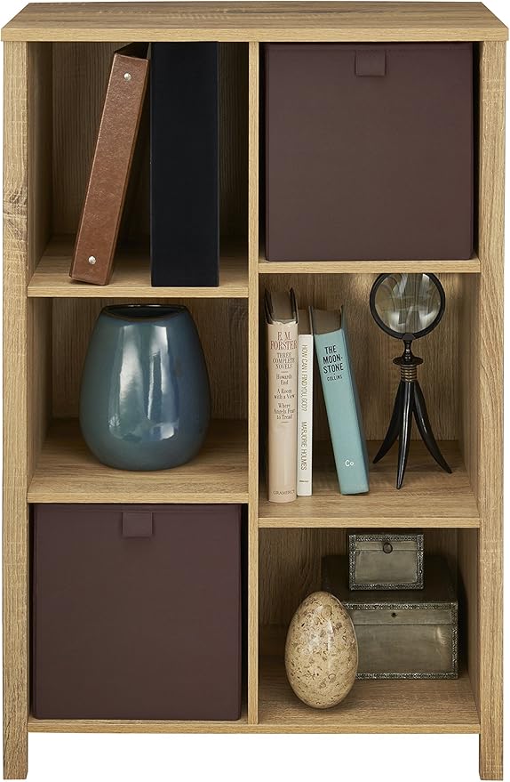 ClosetMaid 16053 Premium Adjustable 6-Cube Organizer, Weathered Oak