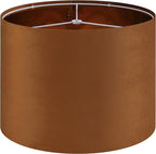 GO&SO 1 PCS Burnt Orange Velvet Drum Lamp Shade,Modern Replacement Lamp Shades 13" Top x 13" Bottom x 10" High(Spider) Medium Fabric Lampshade for Table Lamp,Floor,Bedside -Assembly Require