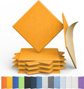 Amantech 12 Pack Acoustic Panels Self Adhesive Sound Proof Foam, High Density Sound Acoustic Panel, 12X12X0.4 Inch Square Panels in Home, Office, Reccording Room, Studio,and more(Orange)