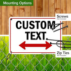 Custom Arrow,Custom Directional Sign, Two Way Arrow,7x10 Inches, Rust Free .040 Aluminum, Fade Resistant, Made in USA by My Sign Center