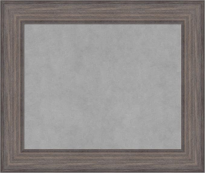 Amanti Art Grey Framed Magnetic Board 21x25 Small Vision Board for use with Magnets, 100% Metal Sheet to Display Items as Office Decor or for Home Organization in mudroom, Kitchen or Kids Room