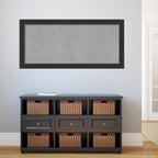 Amanti Art Black Framed Magnetic Board 25x53 Oversize Vision Board for use with Magnets, 100% Metal Sheet to Display Items as Office Decor or for Home Organization in mudroom, Kitchen or Kids Room