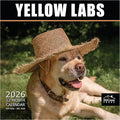 MICASA PRESS Yellow Labs 2026 Wall Calendar 12 Month | 12" x 24" Open | Thick & Sturdy Paper | Holiday Gift | Cute Labrador Retriever Puppy Dog Calendar 2026
