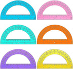 Zonon 500 Pieces Protractors Bulk Plastic 180 Degrees 6 Inch Translucent Protractors for Geometry, Angle Measurement, Students School Supplies