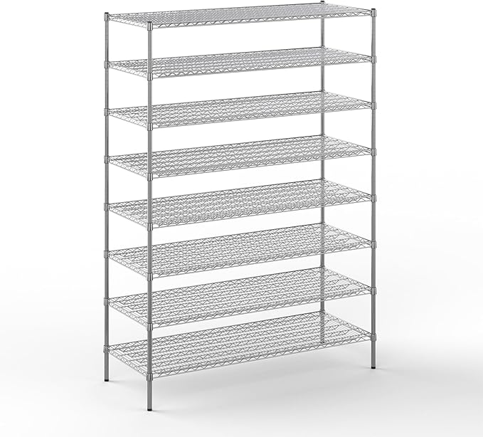 Regal Altair 24" Deep x 60" Wide x 86" Height Wire Shelving Kit | 8-Tier | NSF Commercial Storage Rack Unit