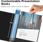 Dunwell Presentation Binder 24-Pocket, Displays 48 Pages, 8.5x11 Portfolio Binder with Plastic Sleeves, Storage and Organizer for Documents, Certificates, Projects, Photos (Black)