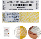ChtepTamper 100 Pieces Total Transfer Tamper-Evident Stickers Security Labels Great for Goods Shipping,Exchange of Agency Files, Privacy Protection or More(Serial Number 1 * 3.54inches White)