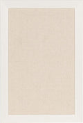 DesignOvation Beatrice Framed Linen Fabric Pinboard, 18x27, White