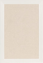 DesignOvation Beatrice Framed Linen Fabric Pinboard, 18x27, White