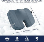 Skechers Seat Cushion, Air Cooled Memory Foam Cushion for Office Chair,Ergonomic Office Desk Accessories for Tailbone Pain Relief,Chair Cushions for Long Sitting Office Workers,Car Drivers,Blue