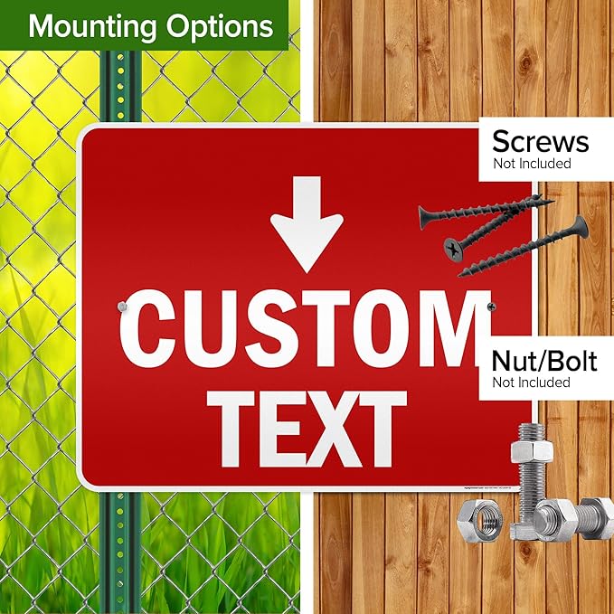 Custom Arrow,Custom Directional Sign, Down Arrow,24x30 Inches, 3M EGP Reflective, Rust Free .080 Aluminum, Fade Resistant, Made in USA by My Sign Center