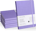 EMOMAS Lined Journal Notebook, 6Pack Hardcover Notebook for Men & Women – Journals for Writing, Work, School, Home & Daily Notes, 160 Pages – Medium A5, 5.7"x8", 100 gsm Thick Paper (Mauve)