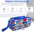 Fitvc Large Pencil Case for Boys,Sports Boys Pencil Pouch for Kids Teens School,Large Capacity Pen Box Marker Organizer for School