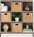 Best Choice Products 9-Cube Bookshelf, 3-Tier Wood Storage Bookcase W/Legs, 11in Shelf Opening, Cube Organizer, Living Room, Office, Nursery - Greige
