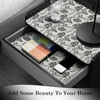 ALIUNI Drawer and Shelf Liner, Non-Slip Kitchen Cabinet Liners Non-Adhesive Thick Strong Grip Waterproof Washable Mats Protect Dresser Shelves Cupboard Bathroom Cabinets, Boho: Floral, 12 in X 10 FT