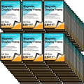 Marspark 50 Pcs Magnetic Sign Holder 8.5 x 11 Self Adhesive Wall Mount Magnetic Document Paper Holder Display Picture Frame with Border and Clear PVC Front Cover for Office Wall Window Store