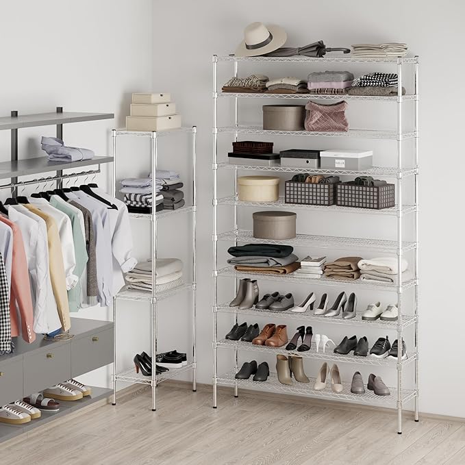 Regal Altair 14" Deep x 54" Wide x 96" Height Wire Shelving Kit | 10-Tier | NSF Commercial Storage Rack Unit
