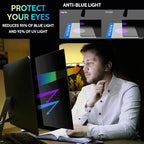Peslv [2-Pack] 19 Inch Privacy Screen for Computer Monitor 5:4 Aspect Ratio, Eye Protection Anti Blue Light Glare Shield, 19inch Removable Black Blackout Anti Spy Desktop Security Private Filter