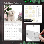 MICASA PRESS Maltese Puppies 2026 Wall Calendar 12 Month | 12" x 24" Open | Thick & Sturdy Paper | Holiday Gift | Cute Puppy Dog Calendar 2026