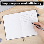 Thboxes 80 Sheets Lined Journal Notebook, 5.7" X 8.3" Writing & Journaling Hardcover Executive Notebooks for Student Worker Women Men Notepads Journals for Writing Travel & Organization, Black