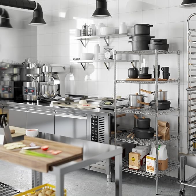 Regal Altair 24" Deep x 24" Wide x 64" Height Wire Shelving Kit | 5-Tier | NSF Commercial Storage Rack Unit