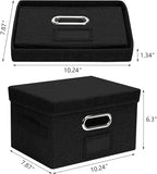 Remowith Greeting Card Organizer and Storage Box with 40 Pcs Adjustable Dividers, Storing Cards with 168 Pcs Labels Perfect for Storing Greeting Cards, Envelopes, Photos 2 Pack Black