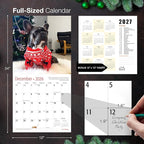MICASA PRESS French Bulldogs 2026 Wall Calendar 12 Month | 12" x 24" Open | Thick & Sturdy Paper | Holiday Gift | Cute Frenchie Puppy Dog Calendar 2026