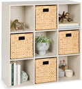 Best Choice Products 9-Cube Storage Organizer, 13.5in Shelf Opening, Bookcase, Display Shelf, Customizable w/ 3 Removable Back Panels – Whitewash