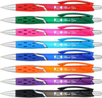 SyPen Personalized Ballpoint Pens With your Custom Logo or Text-300 Pack Bulk-for Businesses, Parties, and Events, Custom Printed, Vivid Colored Translucent Barrel, Click Pens, Black Ink, Green Pens